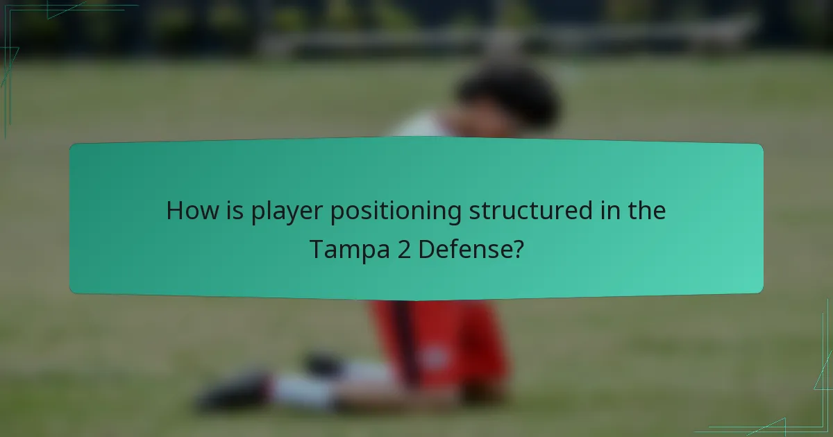 How is player positioning structured in the Tampa 2 Defense?